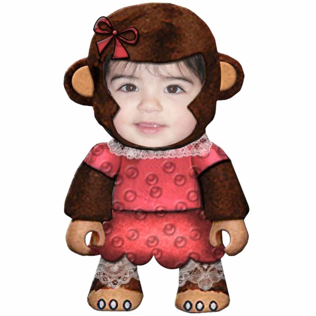 Photo Sculpture Visage de singe - Fille (Devant)