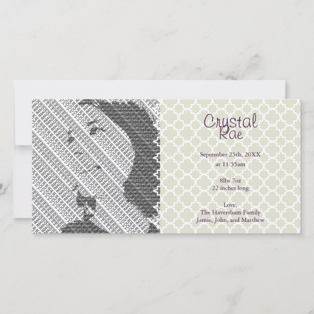 Photo Silver Baby Faire-part de naissance (Devant)