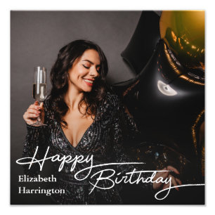 Photo simple et élégant de joyeux anniversaire
