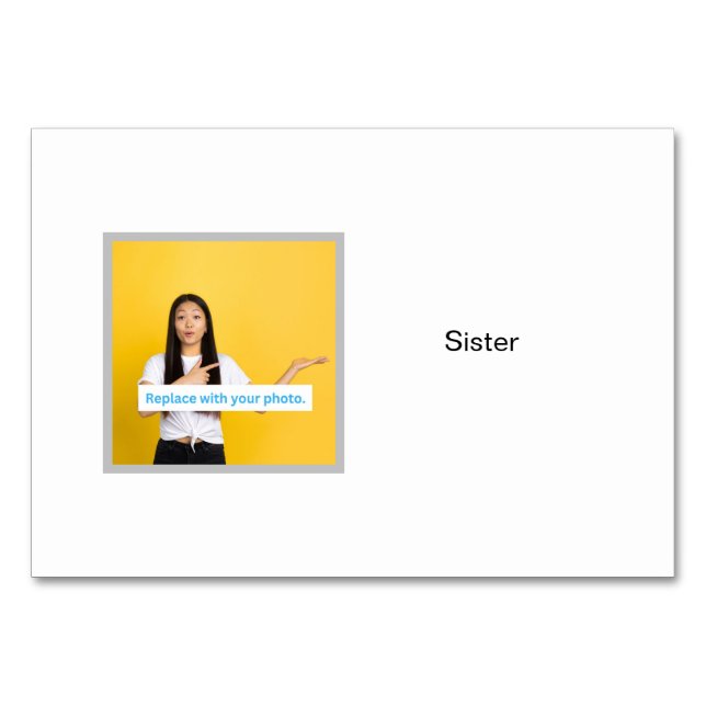 Photo Soeur sur cartes mémoires familiales personn (Devant)