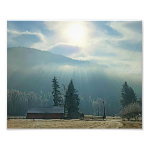 Photo Soleil et brouillard de 10 po x 8 po    Impression