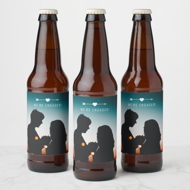 Photo sombre | FIANÇAILLES | Étiquette de bière (Bouteilles)