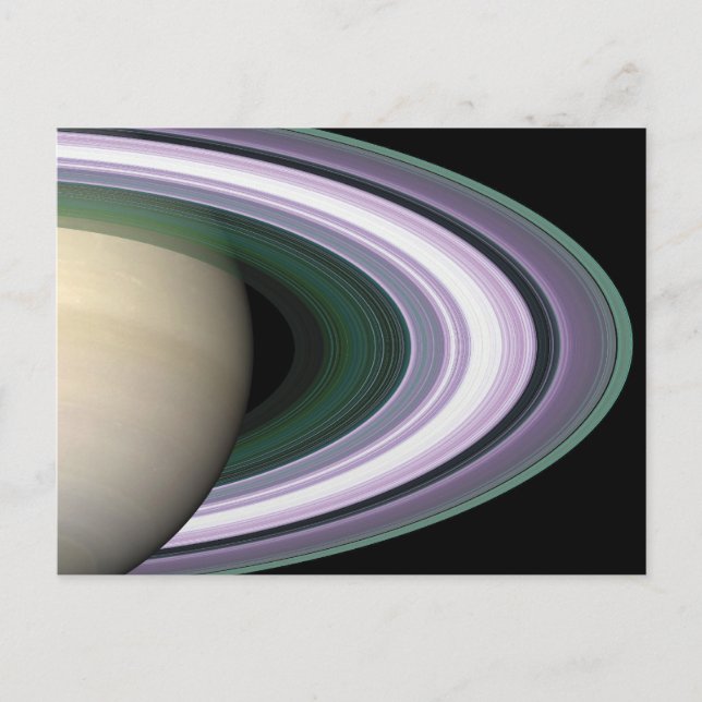 Photo spatiale Carte postale Anneaux de Saturne (Devant)