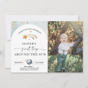 Photo spatiale Invitation d'anniversaire   Premier