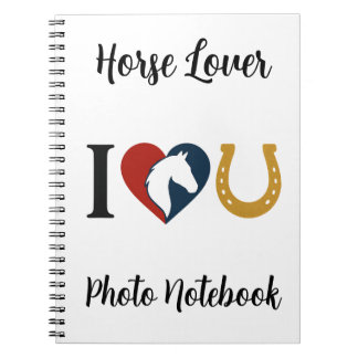 Photo Spiral Bound Notebook for Horse Lovers Notizblock