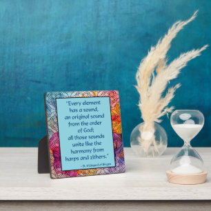 Photo St Hildegard de Bingen Cote Plaque avec Easel