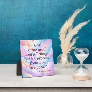Photo St Hildegard de Bingen Cote Plaque avec Easel