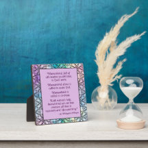 St Hildegard de Bingen Cote Plaque avec Easel