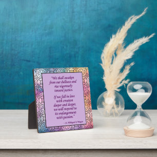 Photo St Hildegard de Bingen Cote Plaque avec Easel