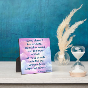 Photo St Hildegard de Bingen Cote Plaque avec Easel