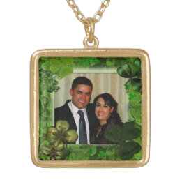 Photo St. Patrick's Day Necklace Vergoldete Kette