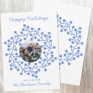 Photo Star Wreath Carte de vacances scandinave