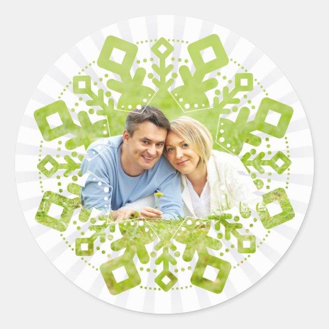 PHOTO STICKER :: gros flocon de neige (Devant)