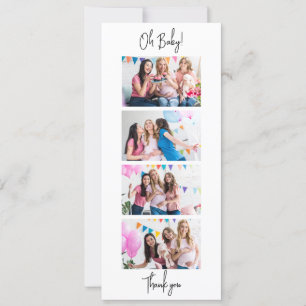Photo Strip Baby shower photo Carte Merci