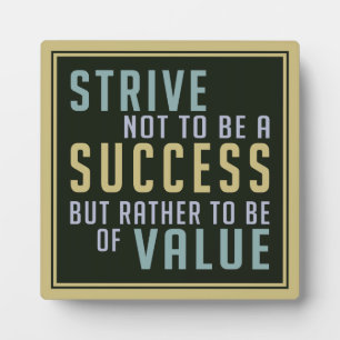 Photo Succès et valeur Plaque de motivation