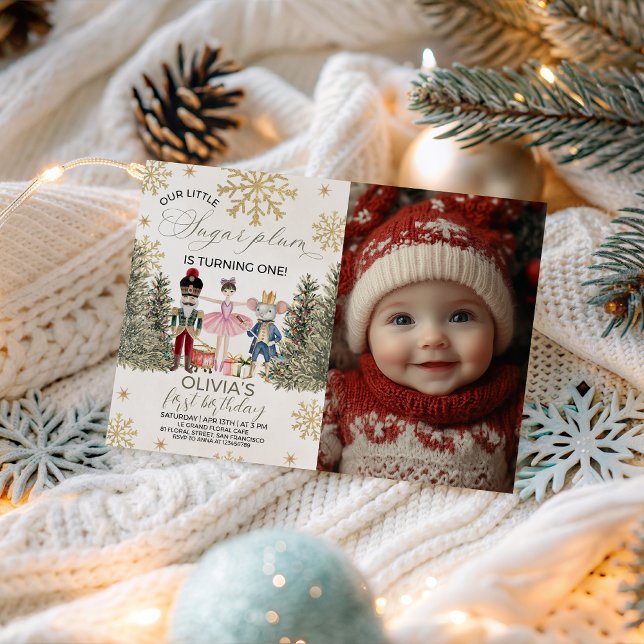 Photo Sugar Plum Nutcracker Invite Einladung (Von Creator hochgeladen)