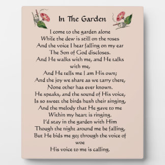 Photo Sur La Plaque De L'Hymne Du Jardin