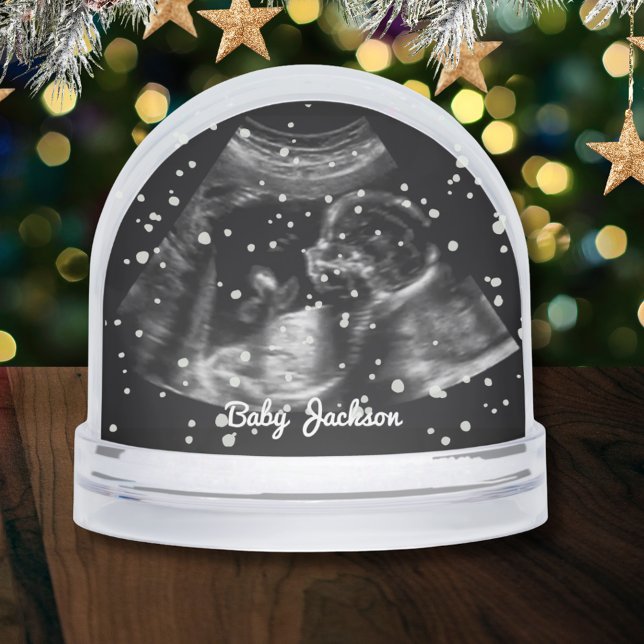 Photo sur mesure de la grossesse de Sonogramme (Custom Sonogram Pregnancy Ultrasound Photo Snow Globes)