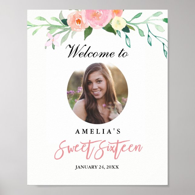 Photo Sweet sixteen Affiche de bienvenue Botanique (Devant)