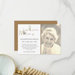 PHOTO Sympathy Carte de remerciements plat