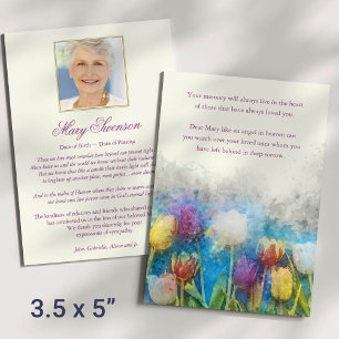 Photo Sympathy Floral Funeral Merci Cartes
