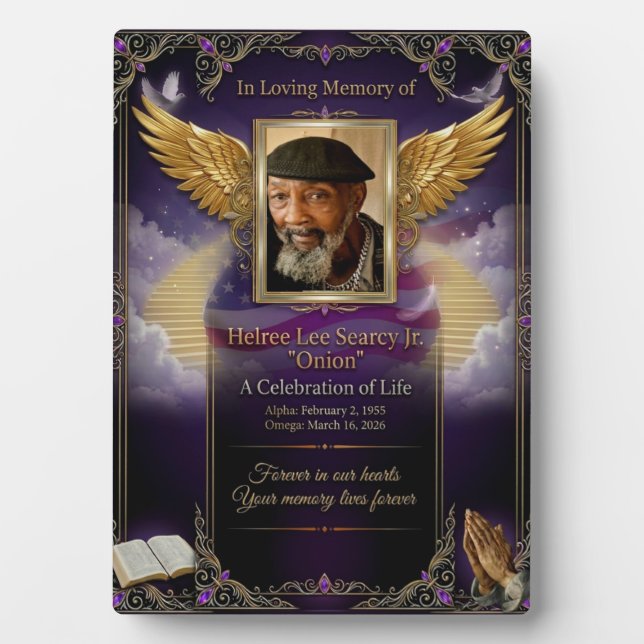 Photo Tabletop Plaque with Easel (Devant)