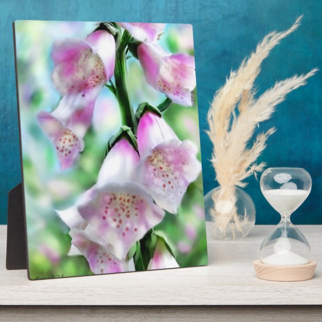Photo Tablette Plaque Foxglove Art dans les couleurs pas (Côté)