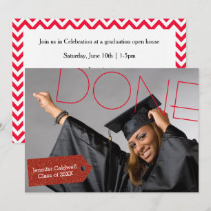 Photo Terminée - Invitation de la fête de graduati
