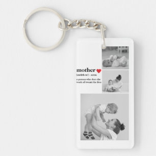 Photo & Texte Moderne Coeur Rouge Mère Cadeau