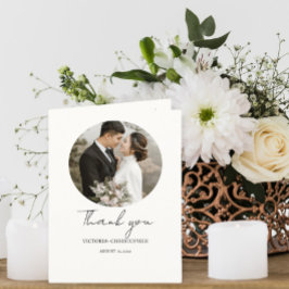 Photo Thank You Card Editable Template, Minimalist Dankeskarte
