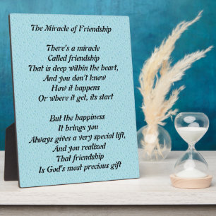 Photo The Miracle of Friendship plaque
