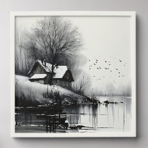 Solitude hivernale : Paysage -