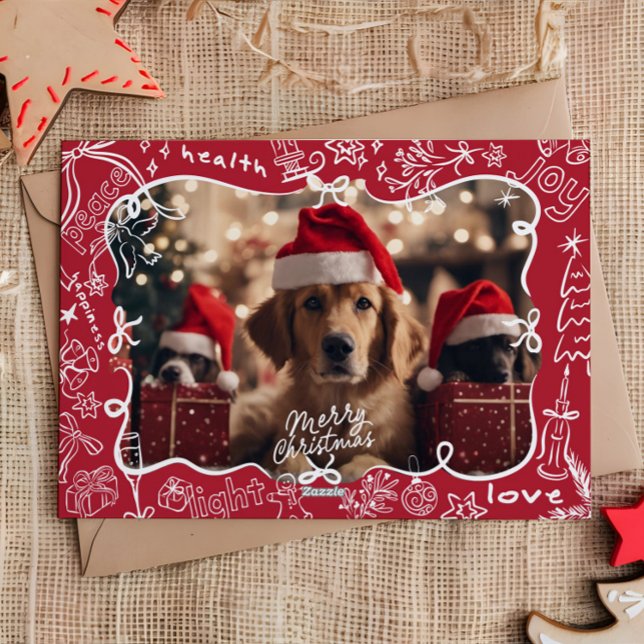 Photo tirée à la main Joyeux Noël Carte (Créateur téléchargé)