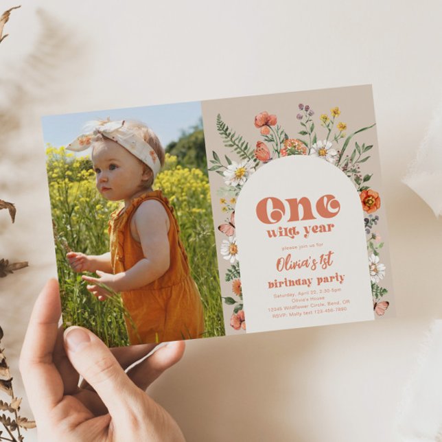 Photo Une année sauvage Invitation Anniversaire (Créateur téléchargé)