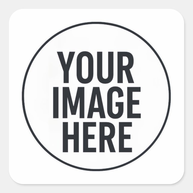 Photo Upload Sticker | Waterproof Square Lable (Devant)