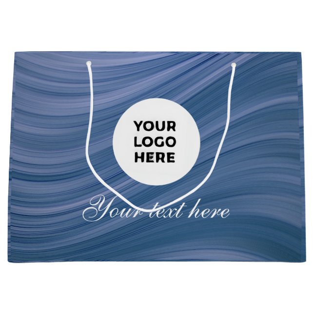 Photo Upload | Waterproof Square Label Große Geschenktüte (Vorderseite)