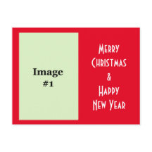 photo vacances Noël voeux carte postale
