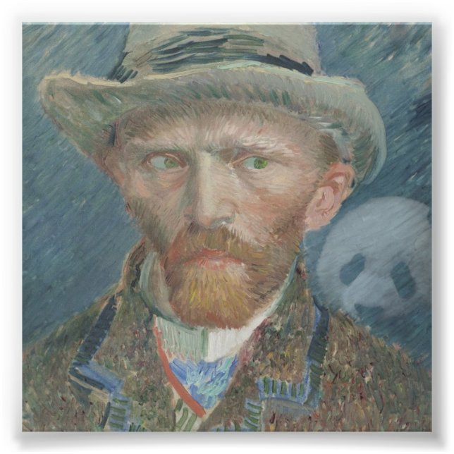Photo : Van Gogh Autoportrait avec Panda Déplaisan (Devant)
