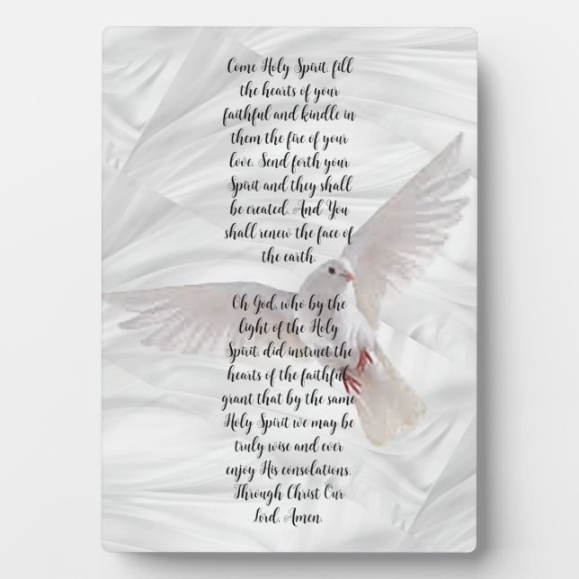Photo Venez le Saint Esprit Inspiration Plaque (Devant)