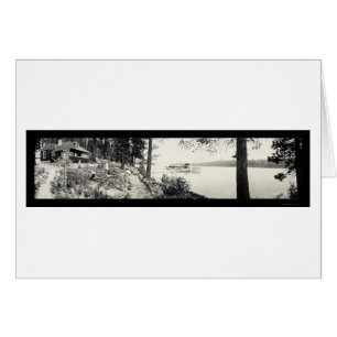Photo verte 1910 de baie de Tahoe de vapeur