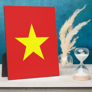 Photo Vietnam Drapeau étoile jaune Plaque