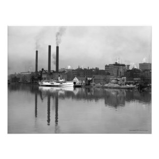 PHOTO vintage 1910 de Toledo, OH Waterfront
