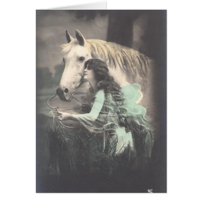 Photo vintage de cheval de Colorized (Devant)