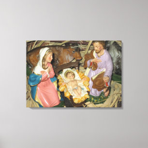 Photo Vintage de Nativité Manger sur toile envelop