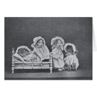 Photo vintage - heure du coucher pour quatre