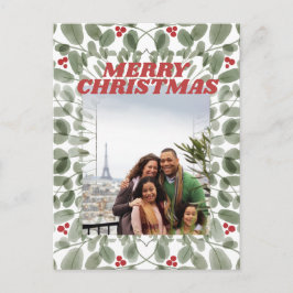Photo vintage Joyeux Noël Green Carte postale