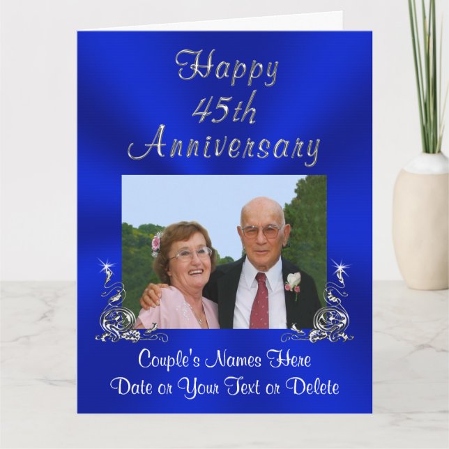 PHOTO, Votre CARTE de Texte Anniversaire de Mariag (Devant)