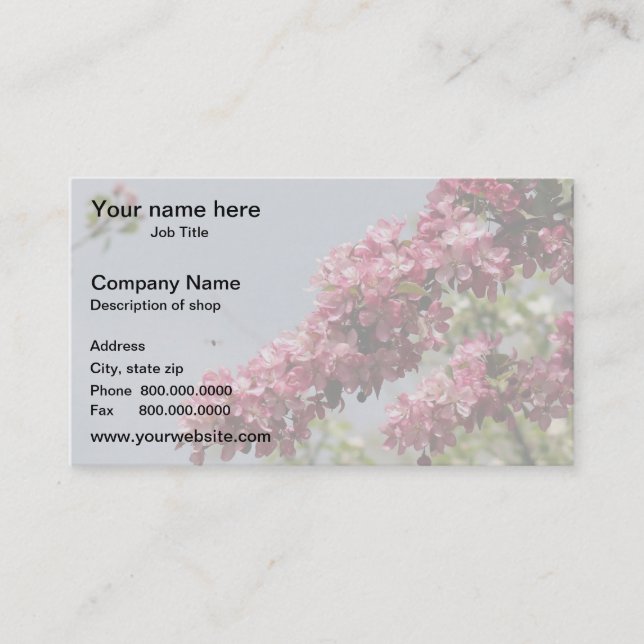 Photo Watermark Background template Business Card Visitenkarte (Vorderseite)