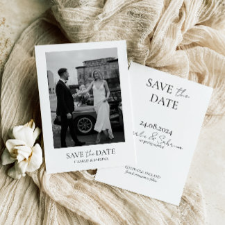 Photo Wedding Enregistrer la date Invitation Modèl