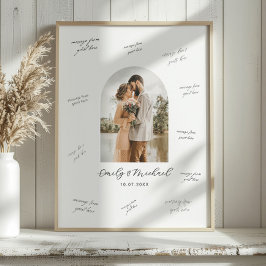 Photo Wedding Guest Signature Message Board Poster